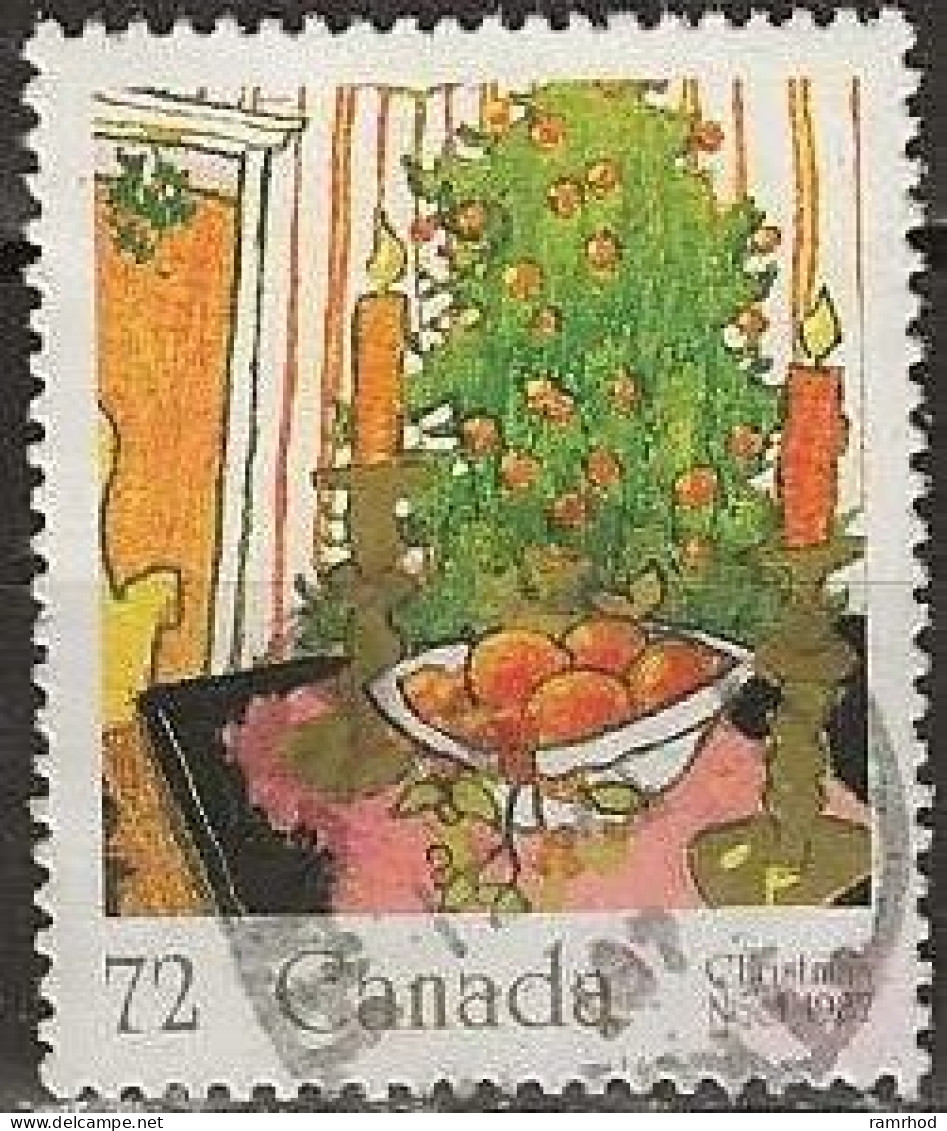 CANADA 1987 Christmas. Christmas Plants - 72c. - Mistletoe And Decorated Tree FU - Used Stamps