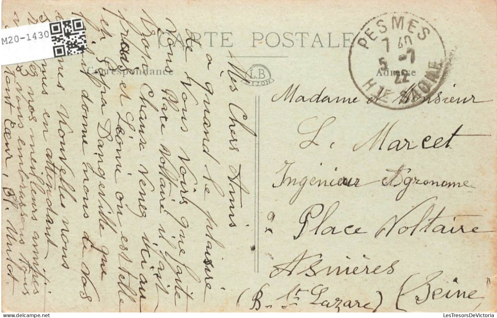 FRANCE - Pesmes - Vue Générale - Carte Postale Ancienne - Pesmes