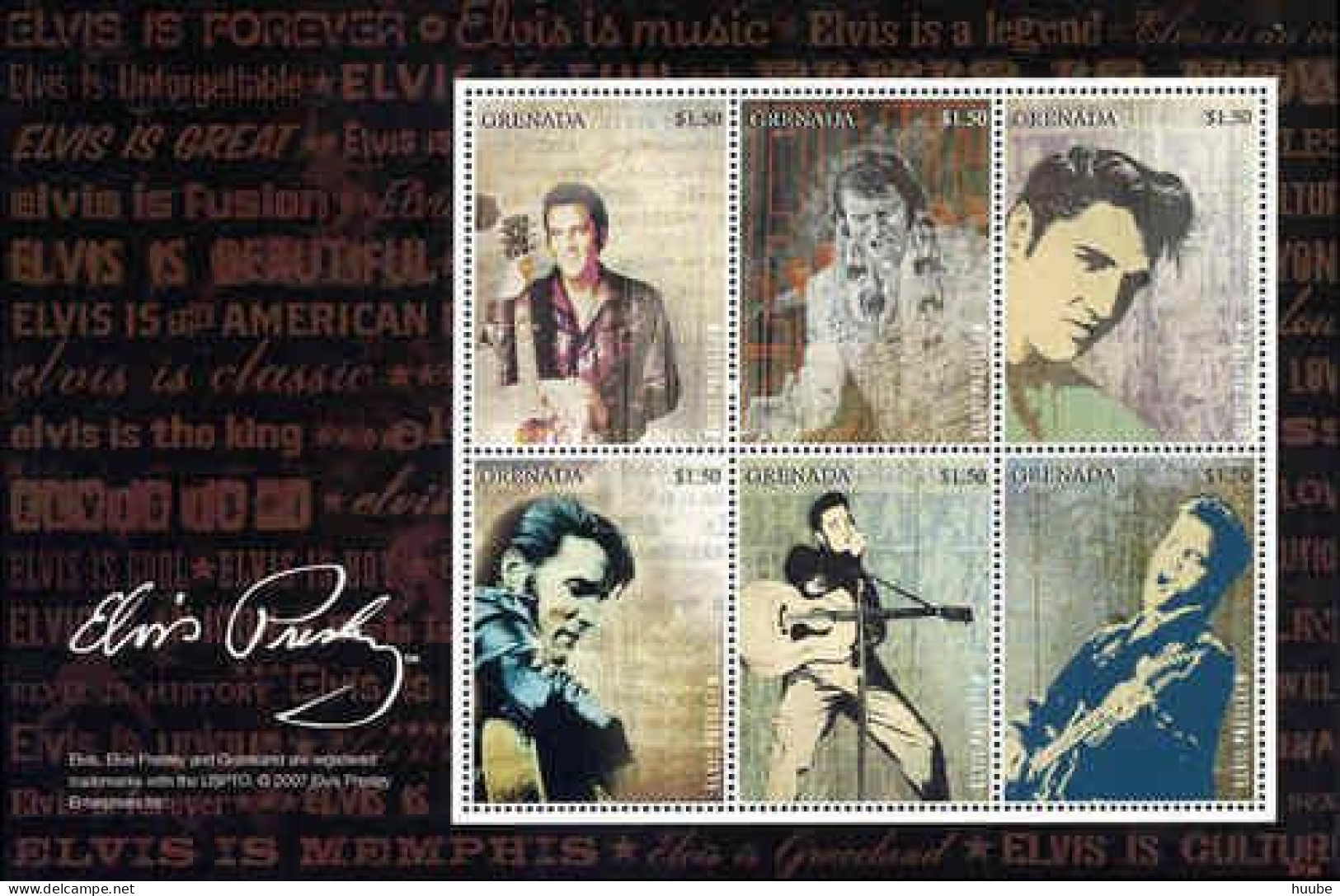 Grenada, 2008, Mi 5992-5997, Elvis Presley, Sheet Of 6, MNH - Elvis Presley