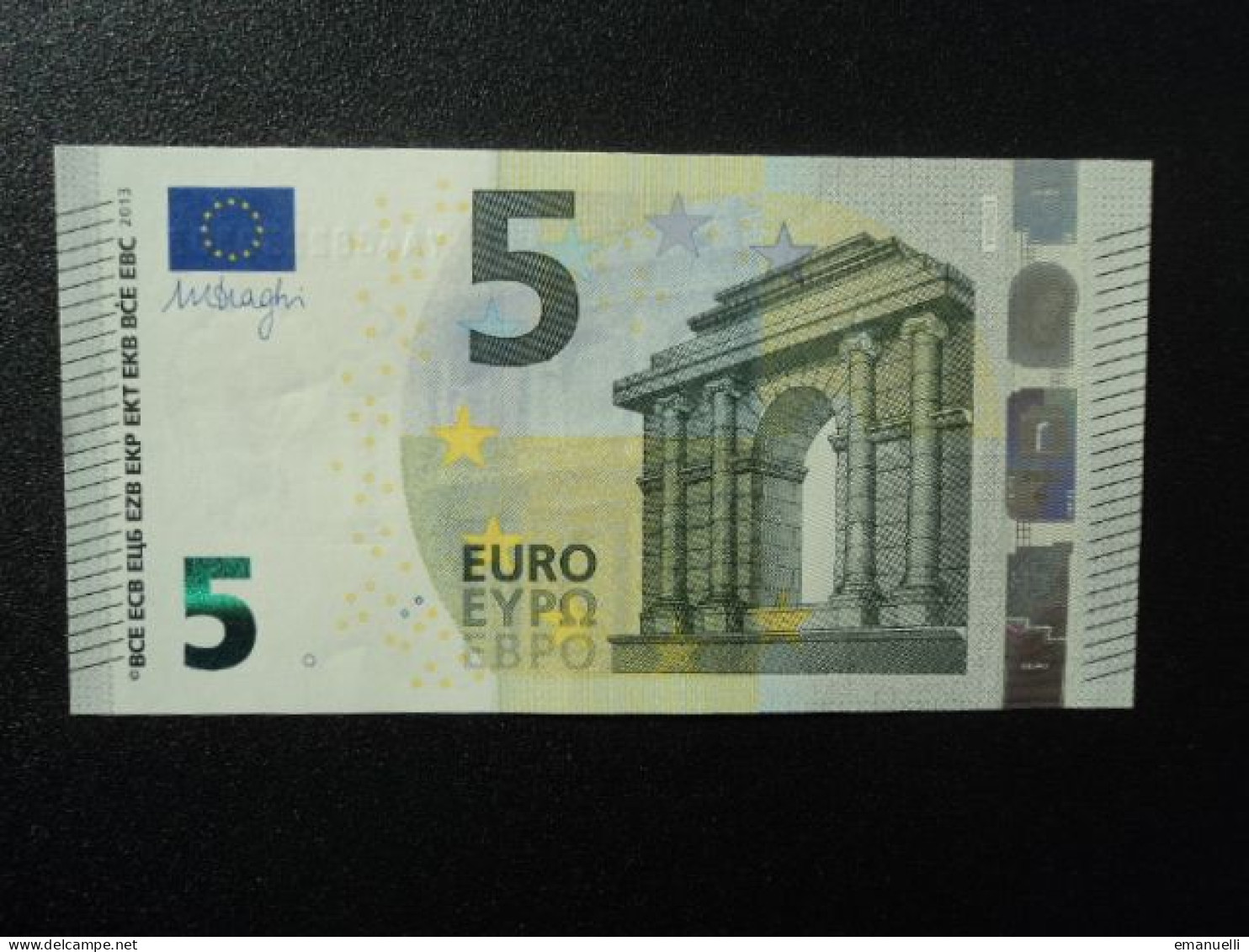 GRÈCE : 5 EURO   2013  Signature Mario DRAGHI  Lettre YA   Imprimeur Y005G1    SUP+ à Presque SPL - 5 Euro