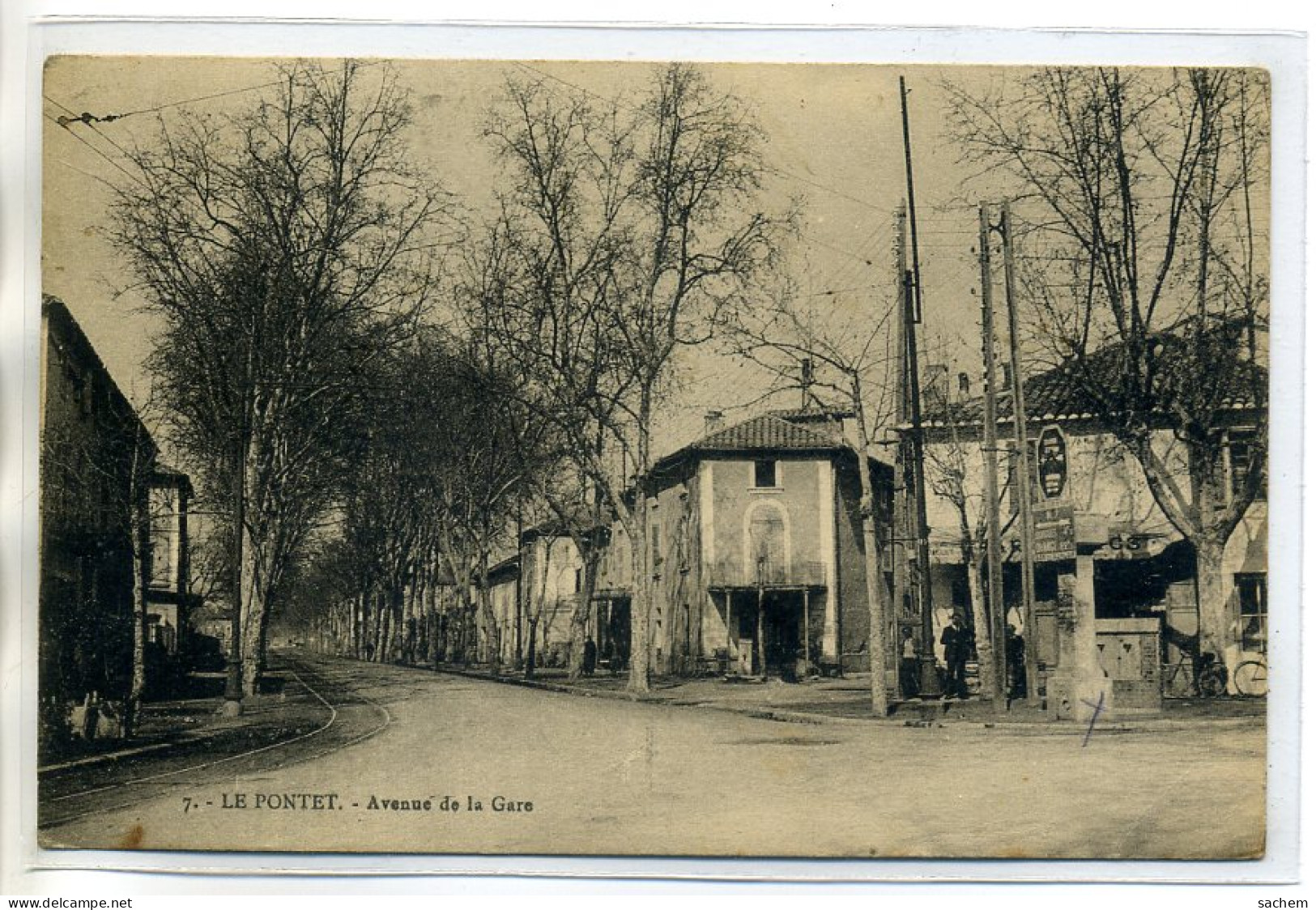 84 LE PONTET Visuel Plutot Rare - Avenue De La Gare Carrefour 1935 écrite Timb   /D12-2018   - Le Pontet