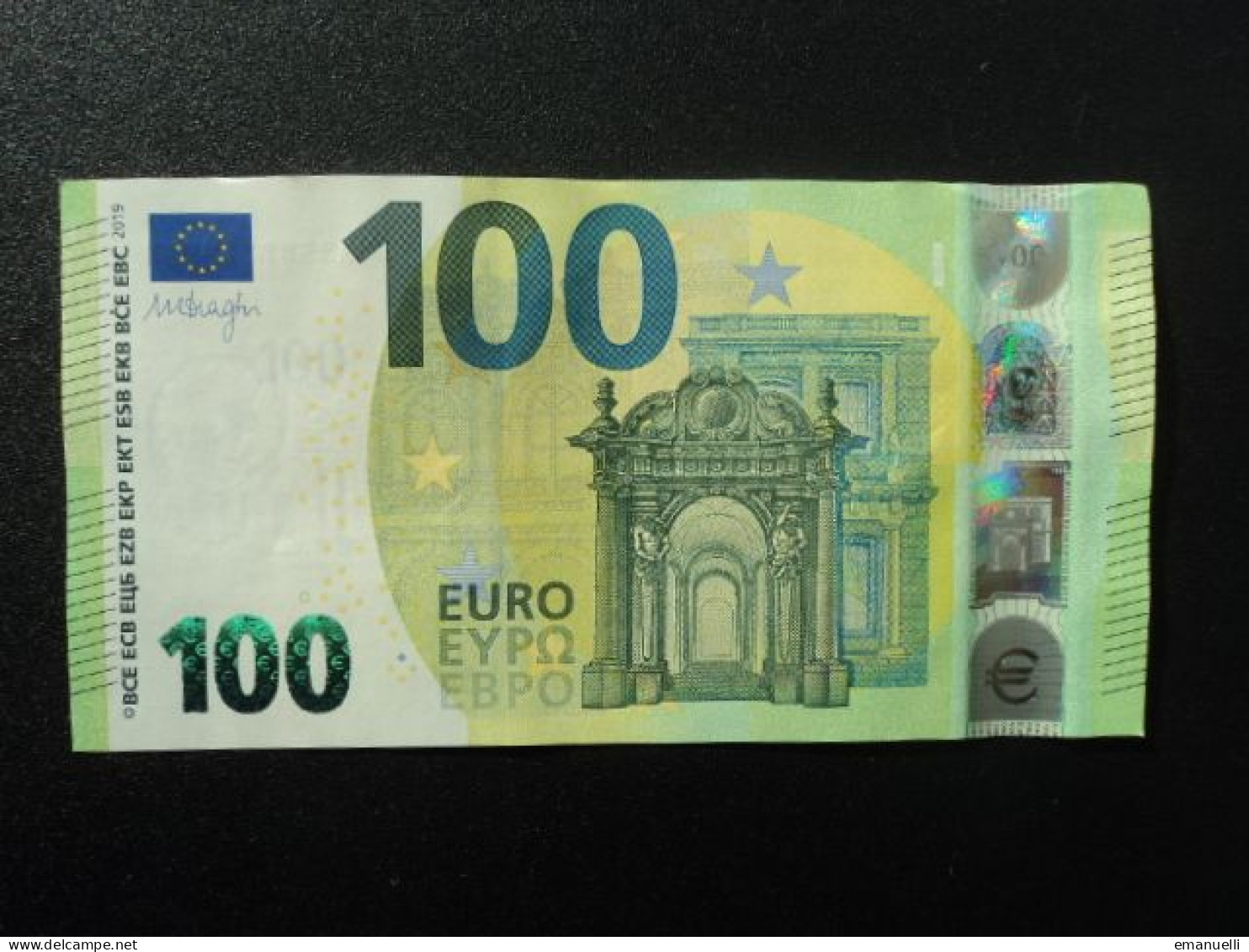 ESPAGNE : 100 EURO   2019  Signature Mario DRAGHI  Lettre VA   Imprimeur V004F3    SPL * à Presque NEUF - 100 Euro