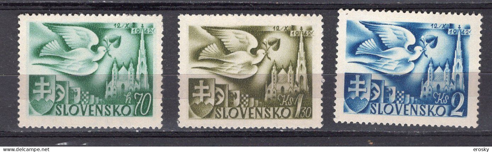 S7467 - SLOVAQUIE Yv N°74/76 ** - Nuovi