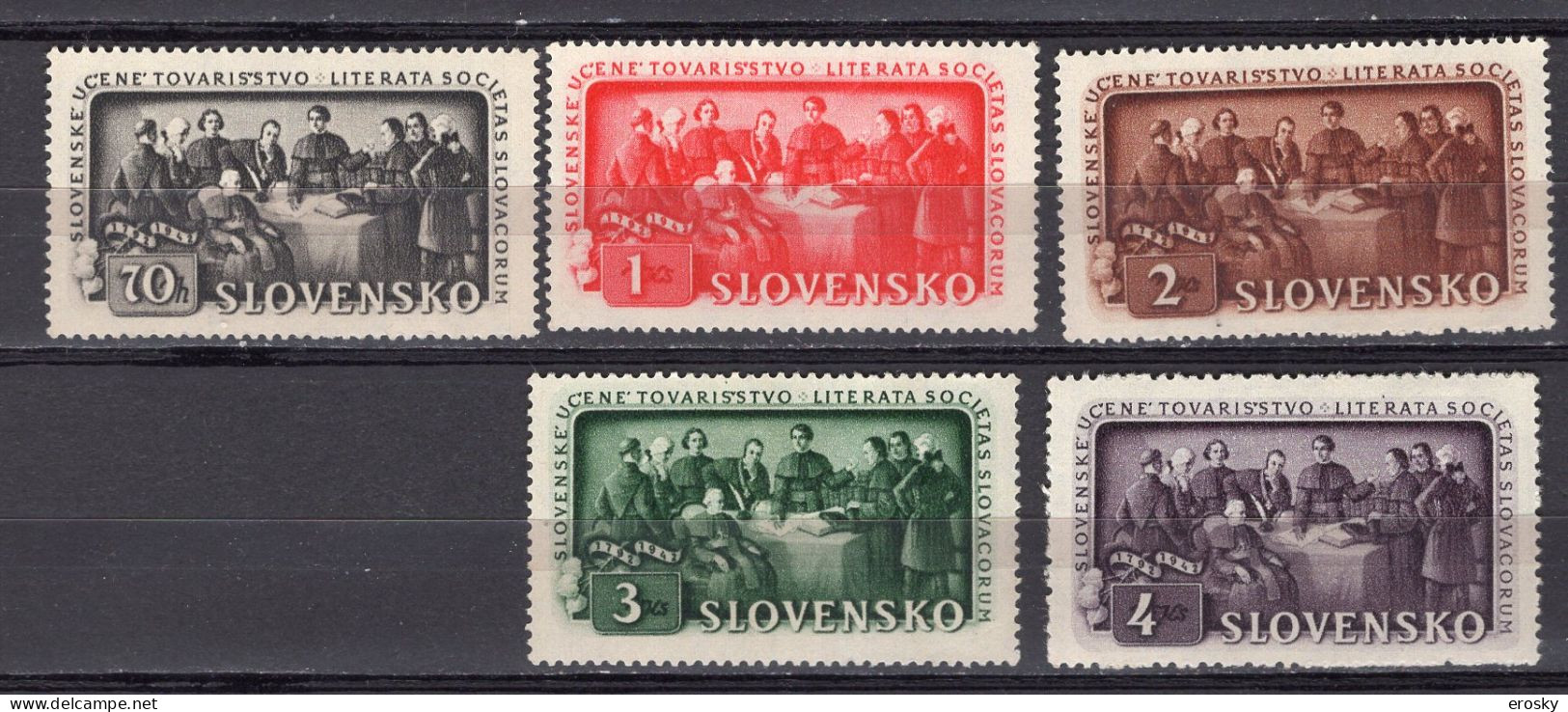 S7468 - SLOVAQUIE Yv N°77/82 * (-79) - Nuevos