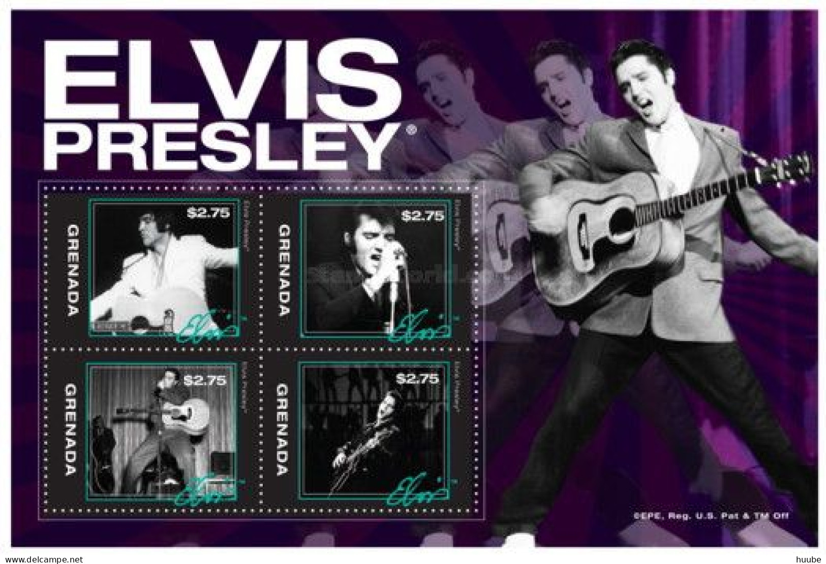 Grenada, 2011, Mi 6351-6358, Elvis Presley, 2 Sheets Of 4, MNH - Elvis Presley