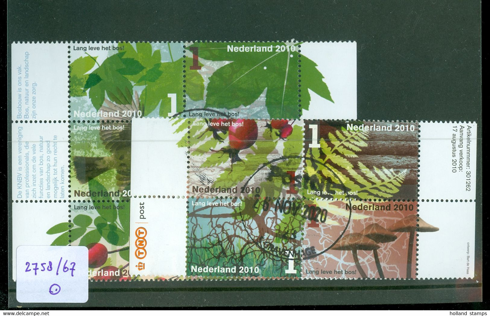 Nederland 2010 NVPH Nr 2758 - 2767 * Mi Nr 2785 - 2794 * POSTFRIS GESTEMPELD - Used Stamps