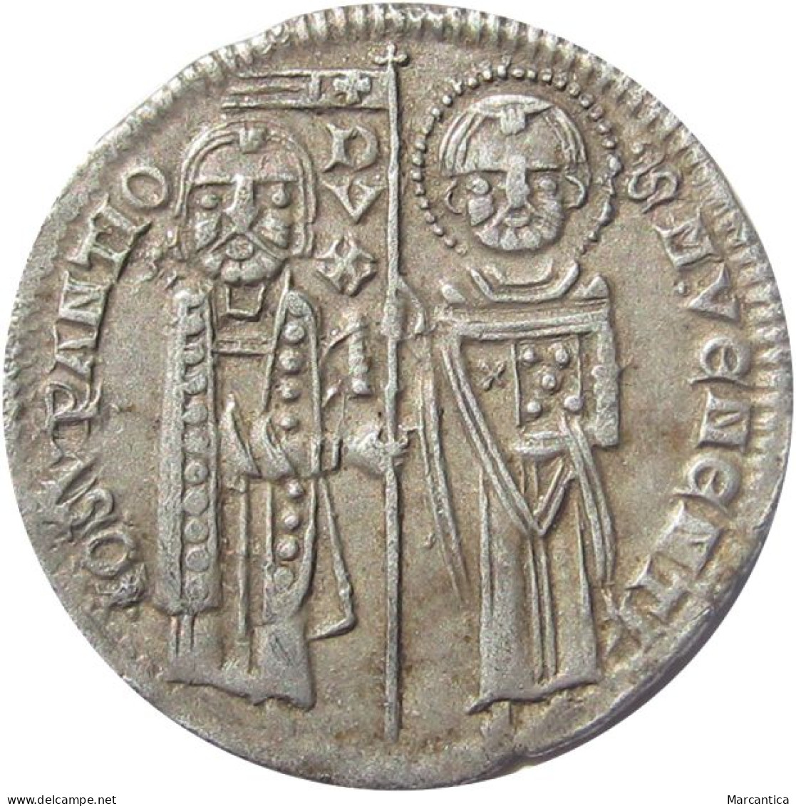 AR Grosso Of Giovanni Soranzo 1312-1328 AD., Venezia, (extremely Rare With Error In Inscription?) - Monedas Feudales