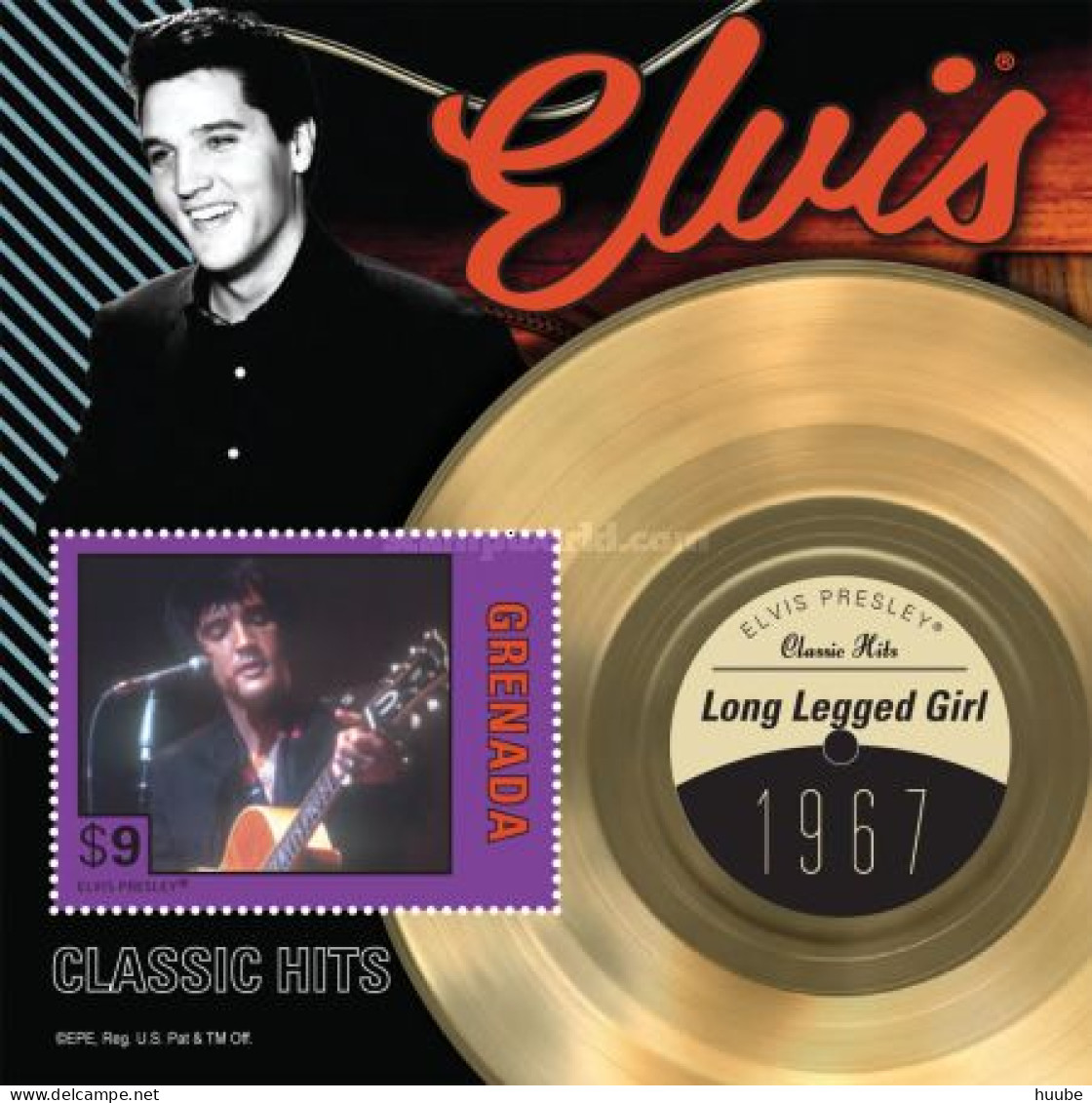 Grenada, 2013, Mi 6551-6555, Elvis Presley Classic Hits, 5 Blocks 826-830, MNH - Elvis Presley