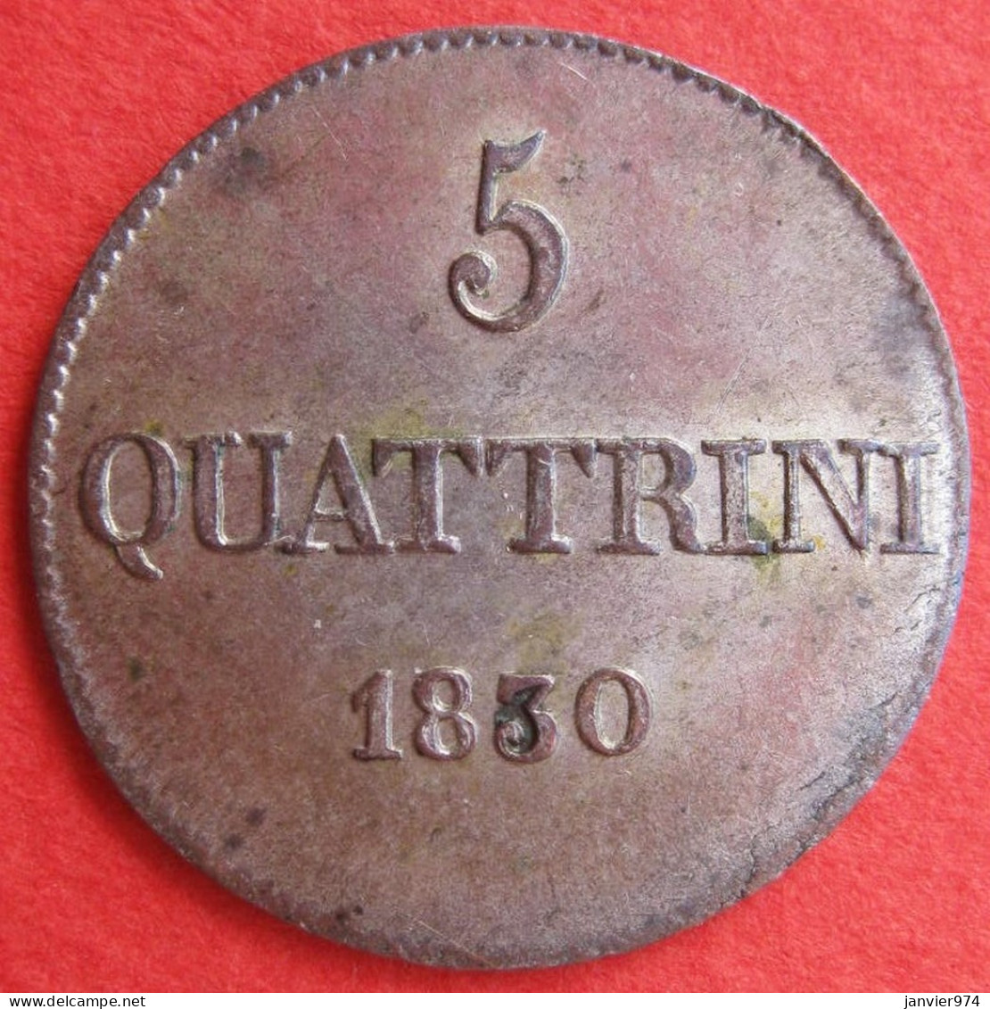 Grand-Duché De Toscane 5 Quattrini 1830 Firenze. Leopold II, C# 65, En SUP /SPL - Toskana
