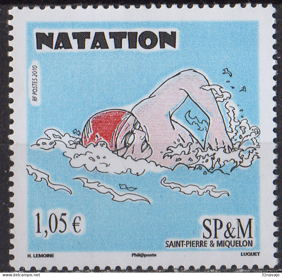 SAINT PIERRE ET MIQUELON - Natation - Unused Stamps