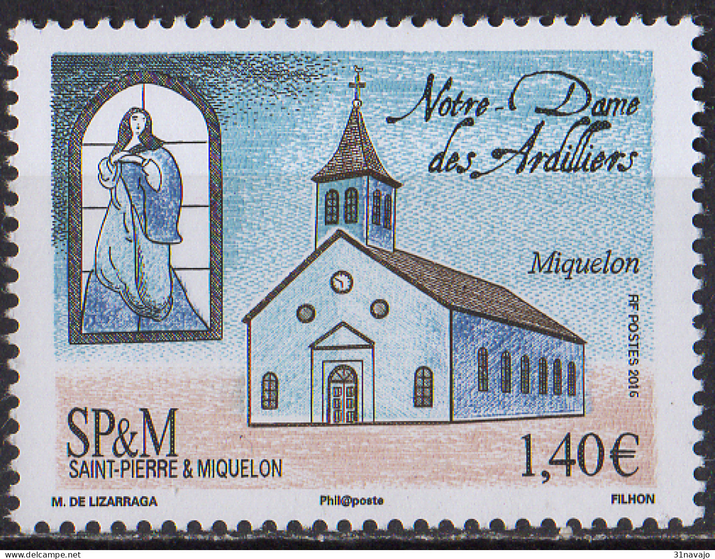 SAINT PIERRE ET MIQUELON - Église De Notre Dame Des Ardilliers - Unused Stamps