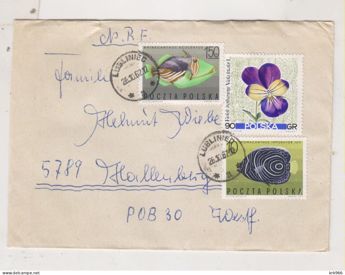 POLAND 1967  LUBLINIEC  Cover To Germany - Covers & Documents