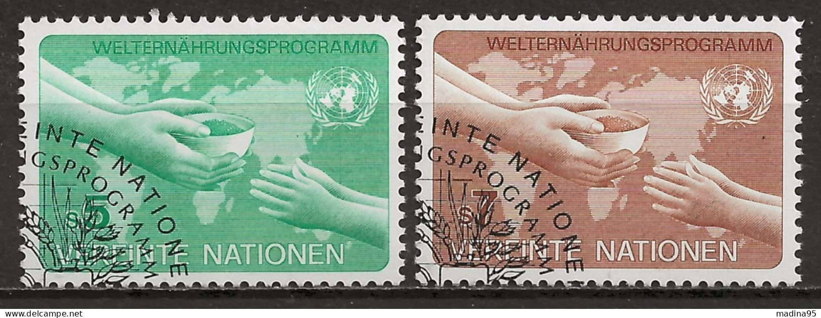 NATIONS-UNIES - VIENNE:, Obl., N° YT 32 Et 33, TB - Used Stamps