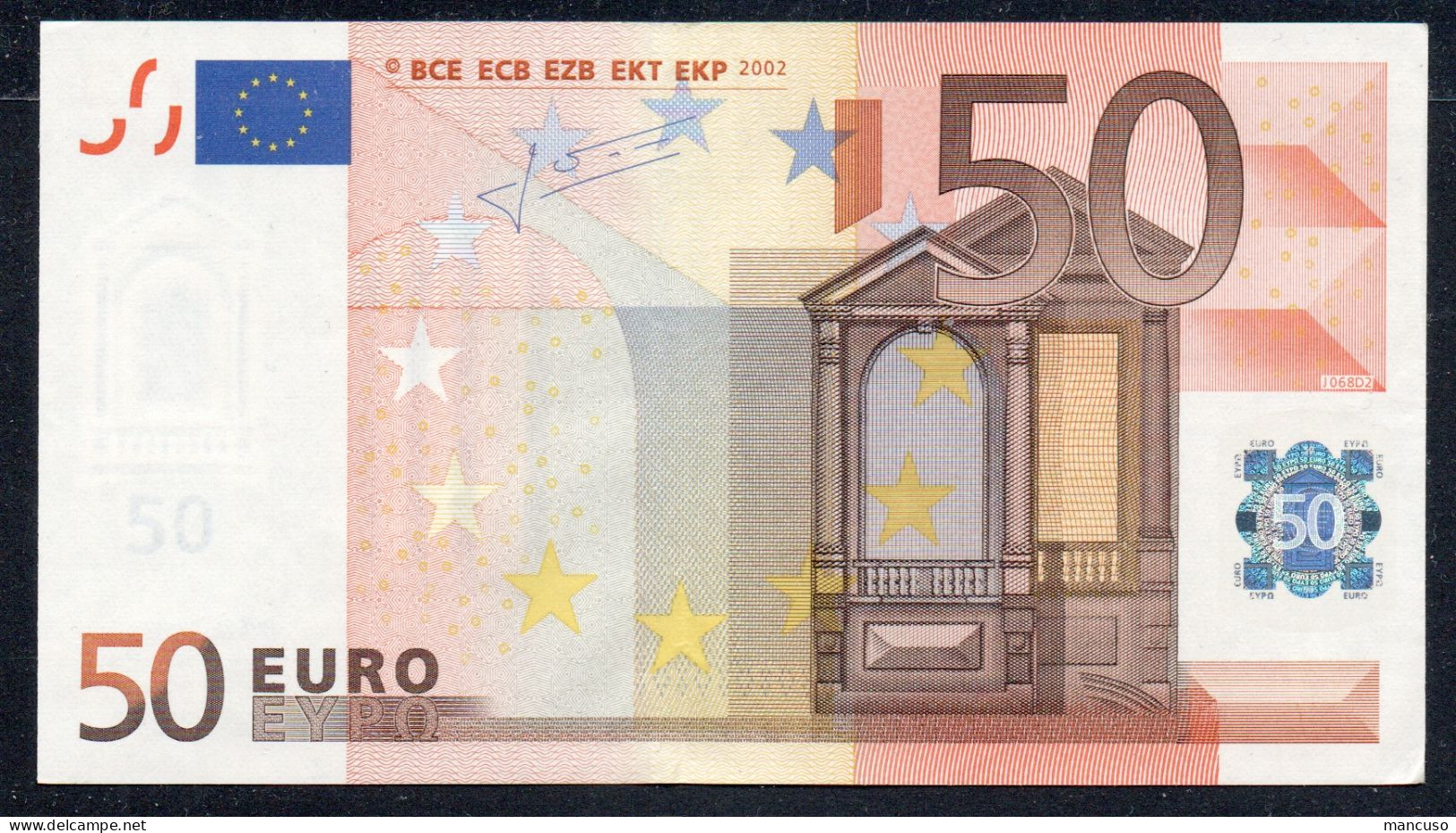 RARE 50 EURO ITALIA S J068   TRICHET  XF - 50 Euro