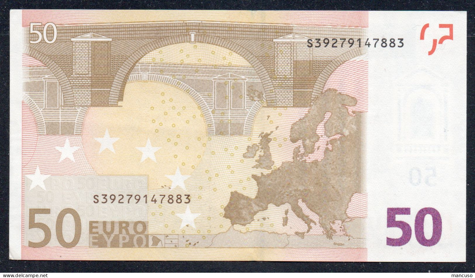 RARE 50 EURO ITALIA S J068   TRICHET  XF - 50 Euro