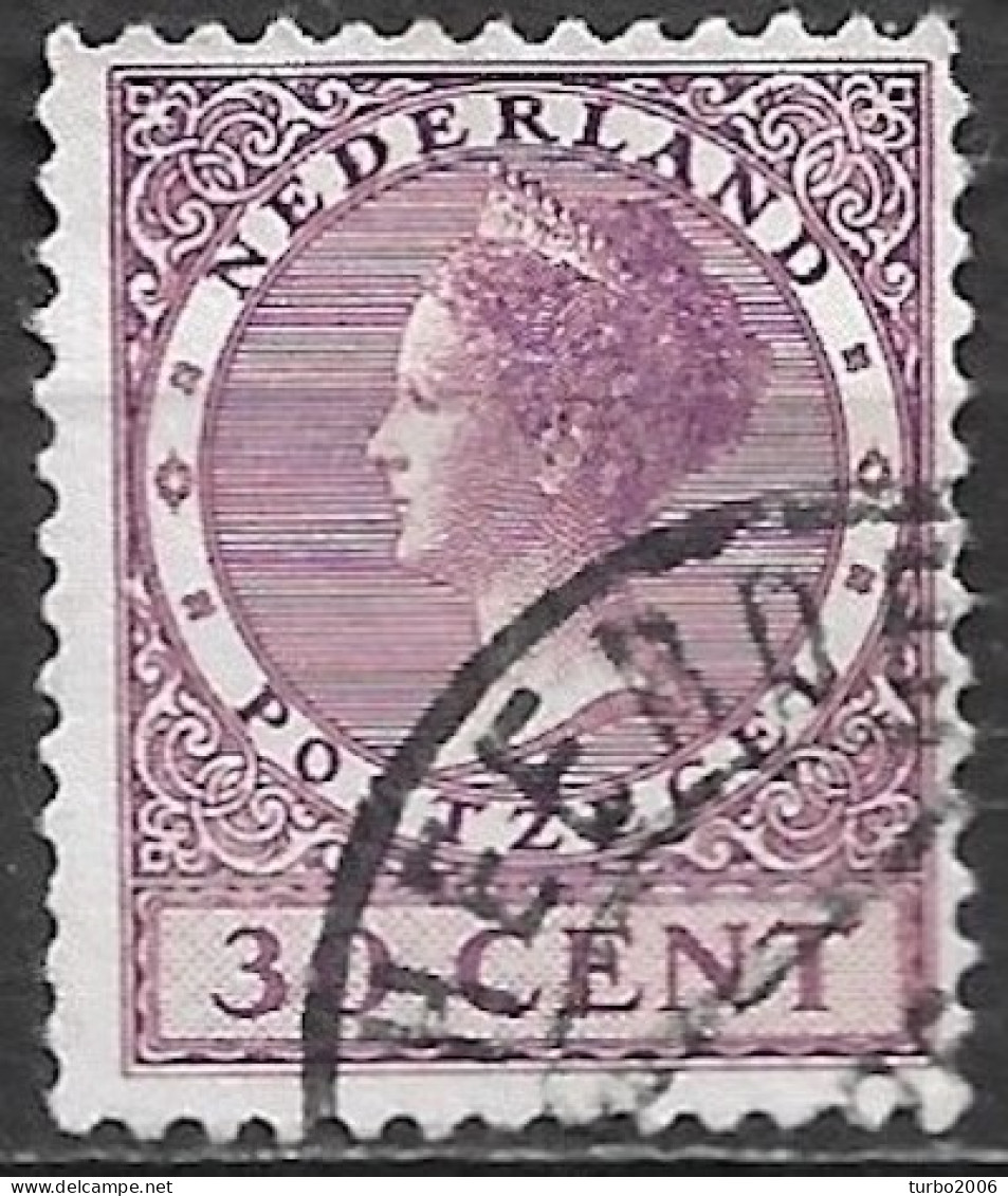 Plaatfout Wit Vlekje Linksmidden Tussen Cirkel En Velrand In 1924-1926 Kon Wilhelmina Veth 30 Ct Violet Z WM NVPH 158 PM - Variétés Et Curiosités