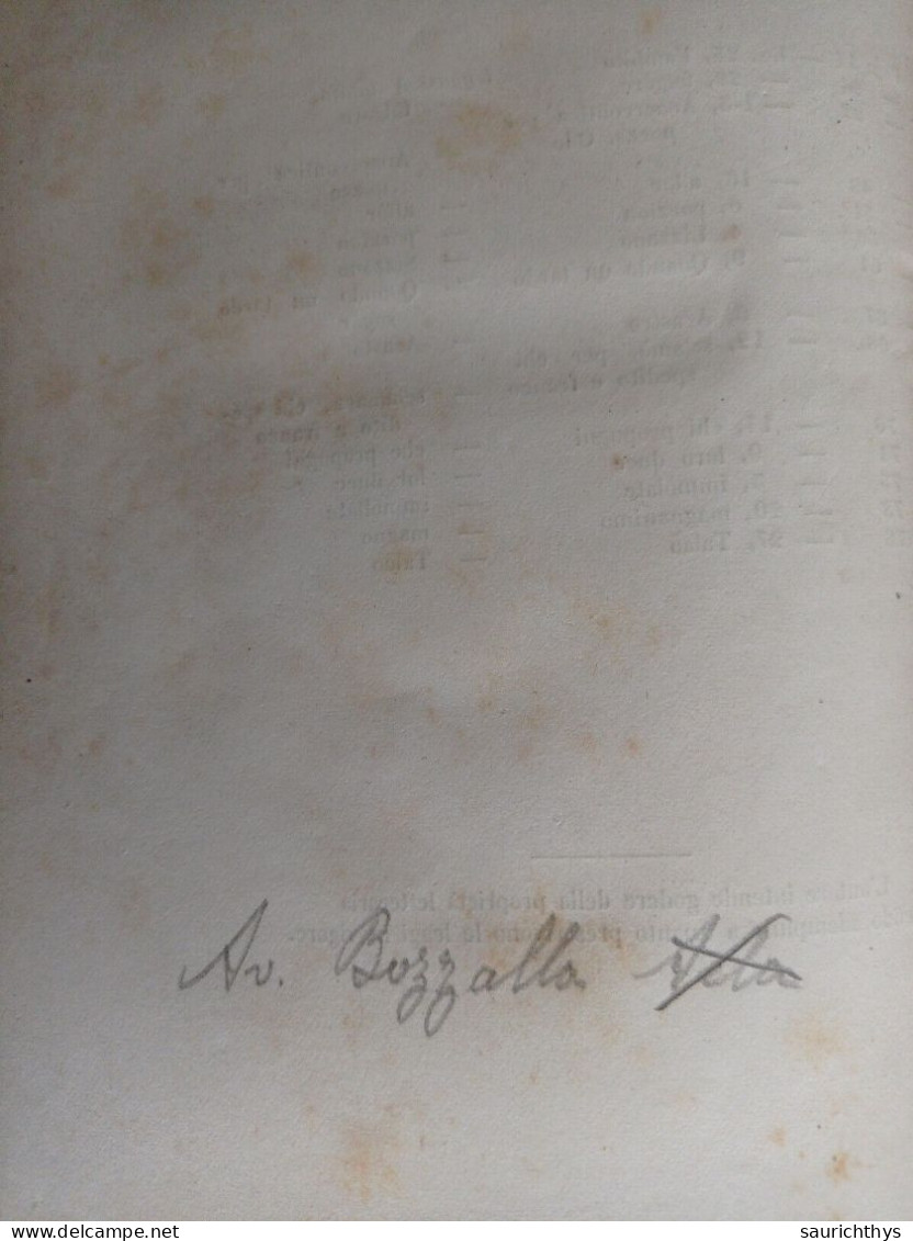 Poesie Dell'avvocato Anselmo Prato Tipografia Raspi Asti 1860 Appartenuto A Industriale Biellese Cesare Bozzalla - Libri Antichi