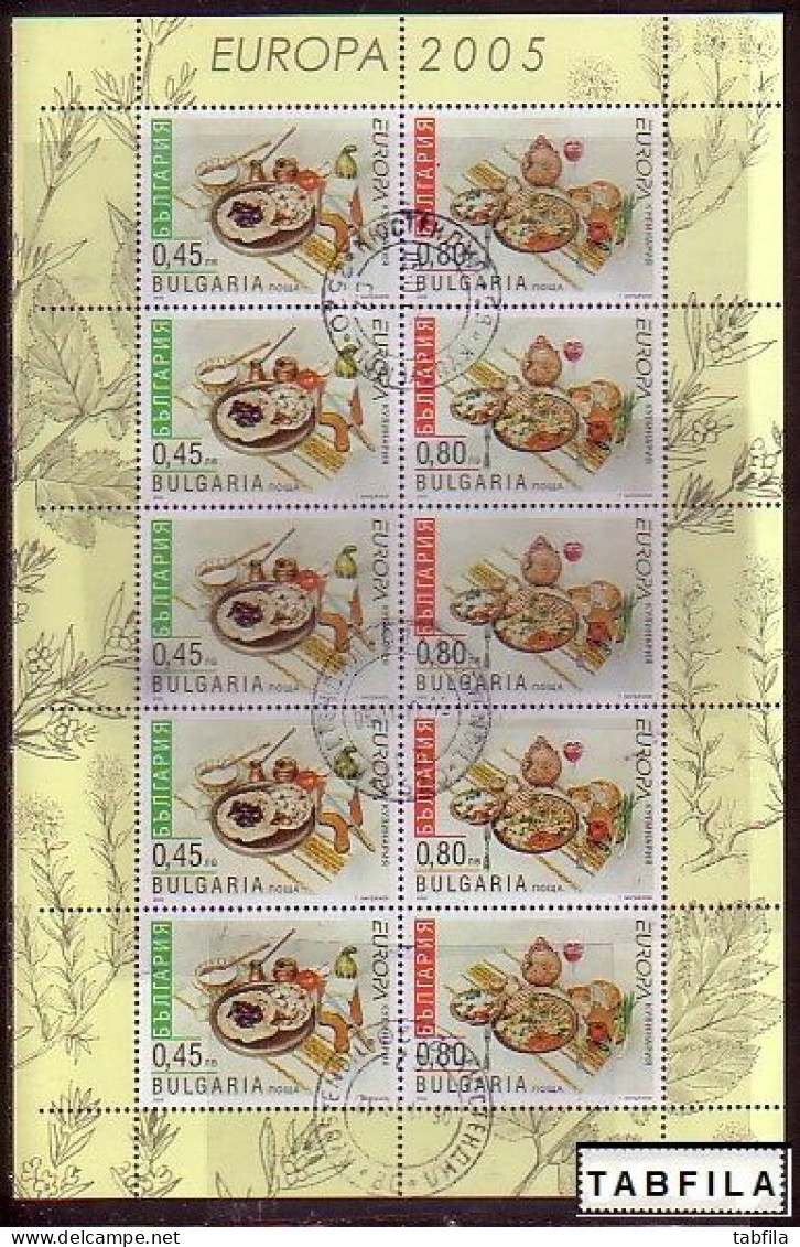 BULGARIA - 2005 - Europe - Culinaria - PF / MS Used - Oblitérés