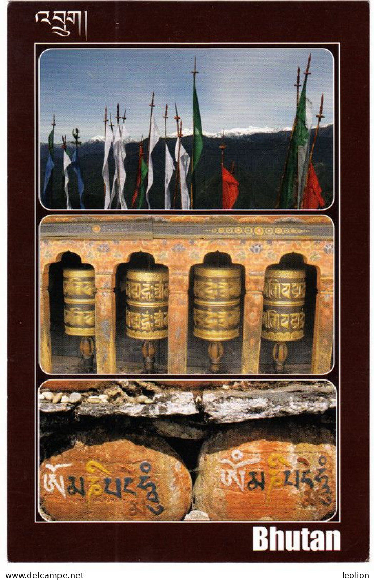 BHUTAN Buddhist Prayer Wheels Sunrise Expedition Picture Postcard BHOUTAN - Bhoutan