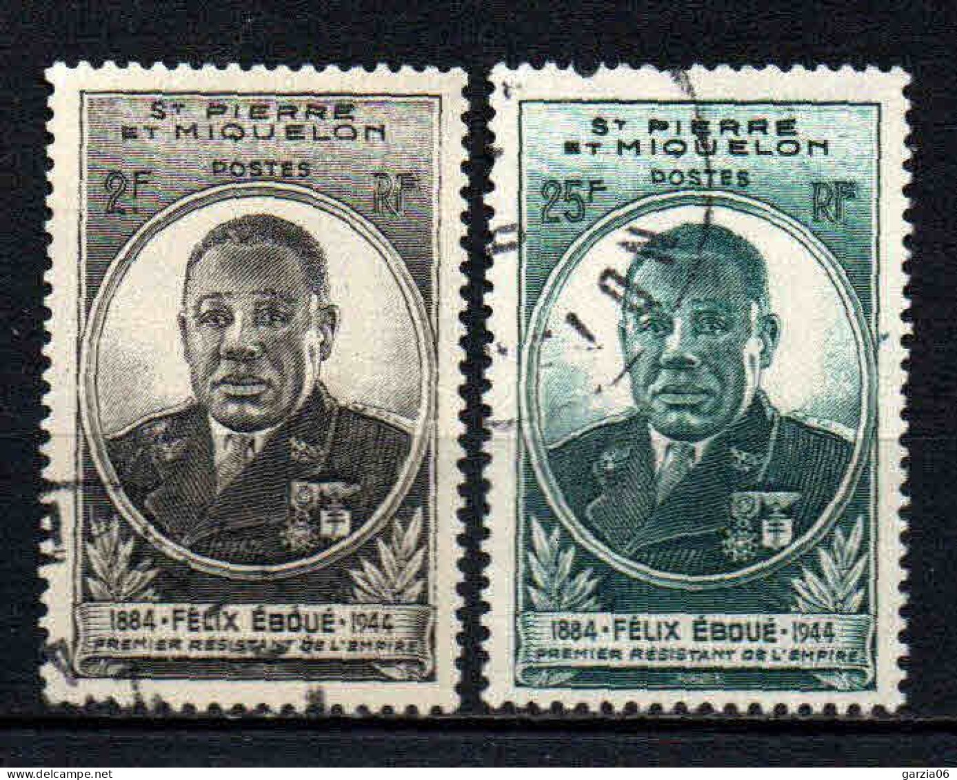 St Pierre Et Miquelon - 1945 - Félix Eboué - N° 323/324 - Oblit - Used - Used Stamps