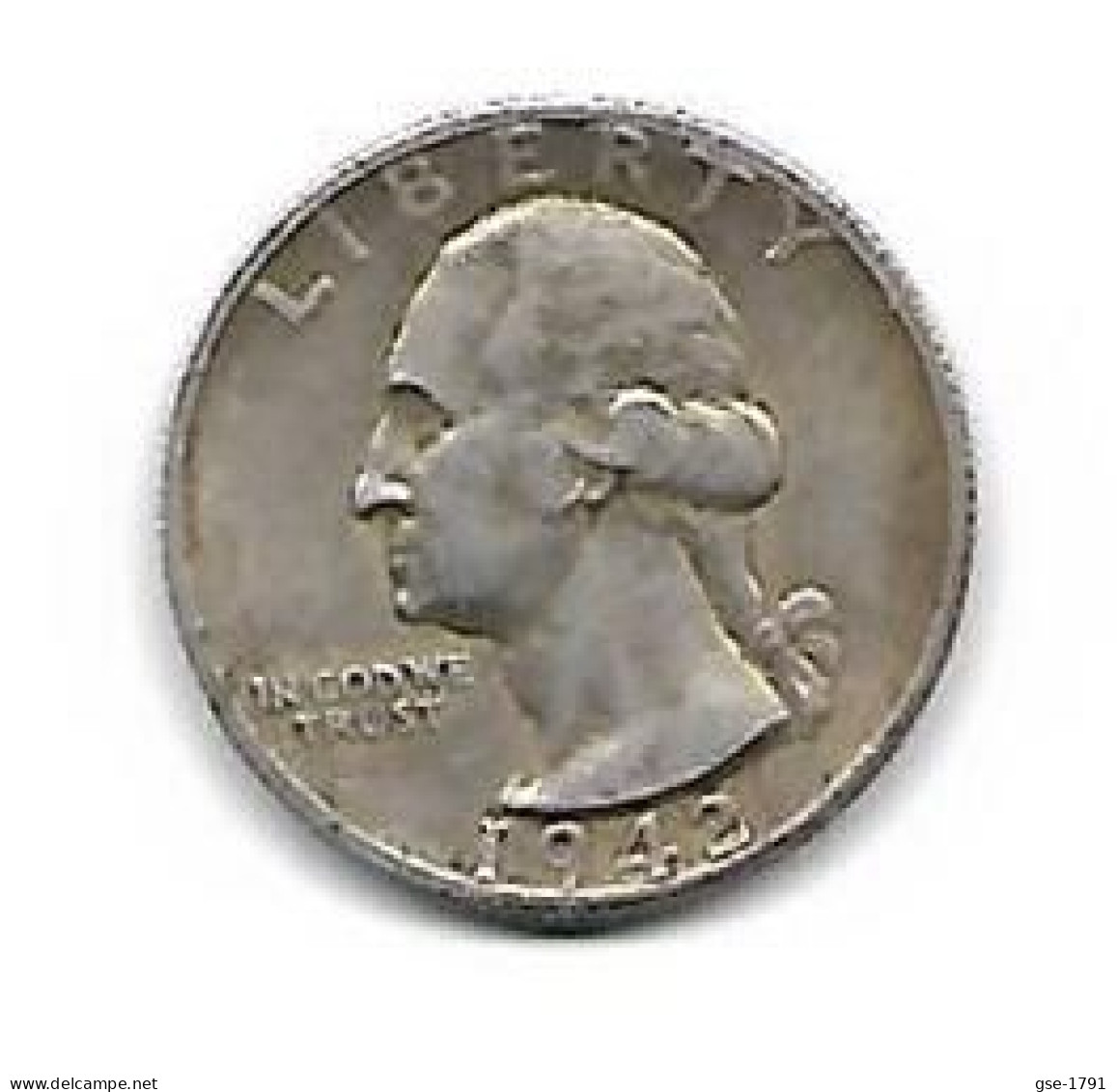 ETATS-UNIS QUARTER Dollar 1942s Argent TB - Other & Unclassified