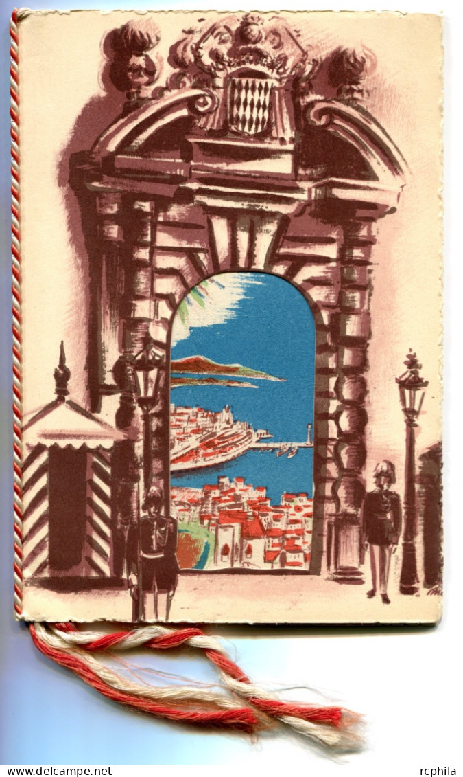 RC 26247 MONACO 1952 PROGRAMME DE L'EXPOSITION REINATEX CONTENANT UNE VIGNETTE DE COULEUR MARRON TB - Briefe U. Dokumente