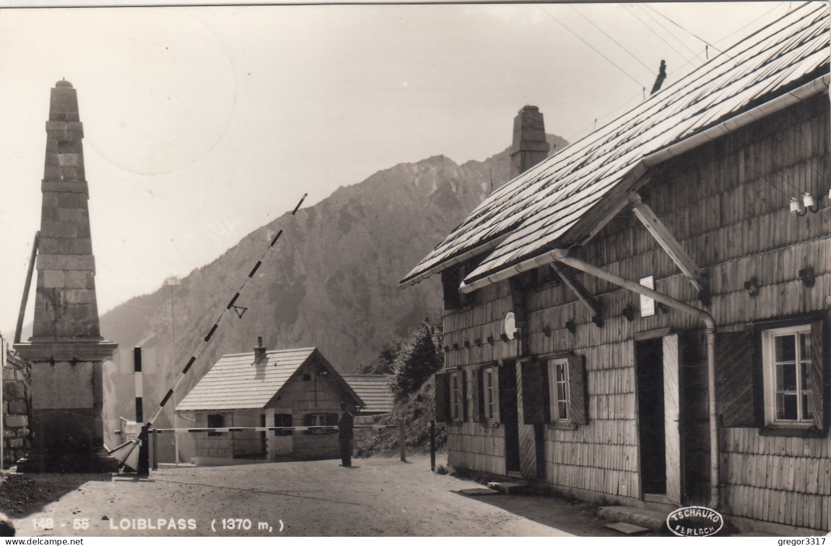 D7701) LOIBLPASS - Loibl Grenzübergang - Grenze Gebäude Schranken Zöllner ALT! - Ferlach