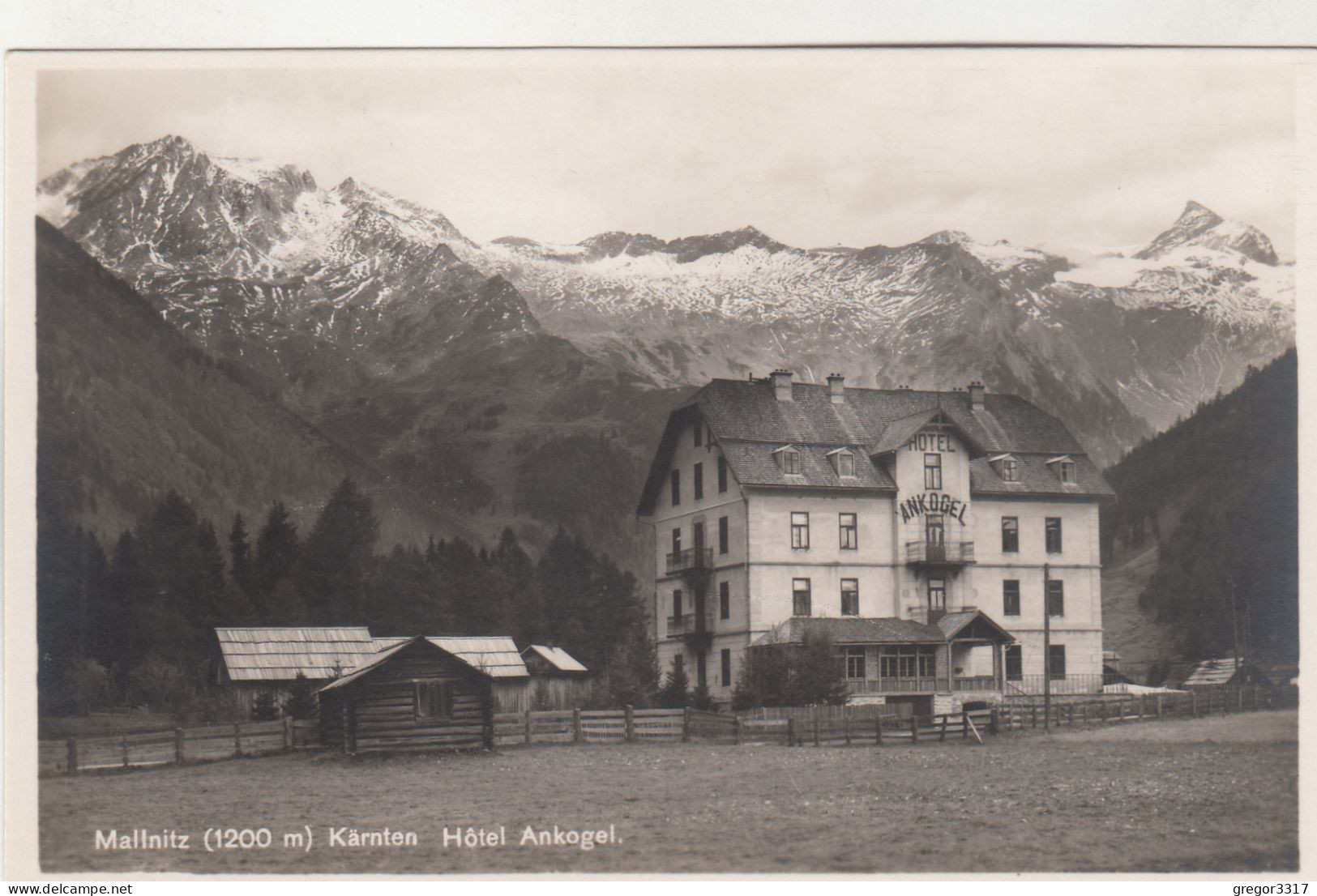 D7707) MALLNITZ  -Hotel ANKOGEL - Original FOTO AK - Alt !! - Mallnitz