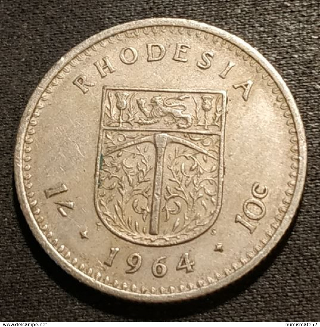 RHODESIE - RHODESIA - 1 SHILLING / 10 CENTS 1964 - Elizabeth II - KM 2 - Rhodesia
