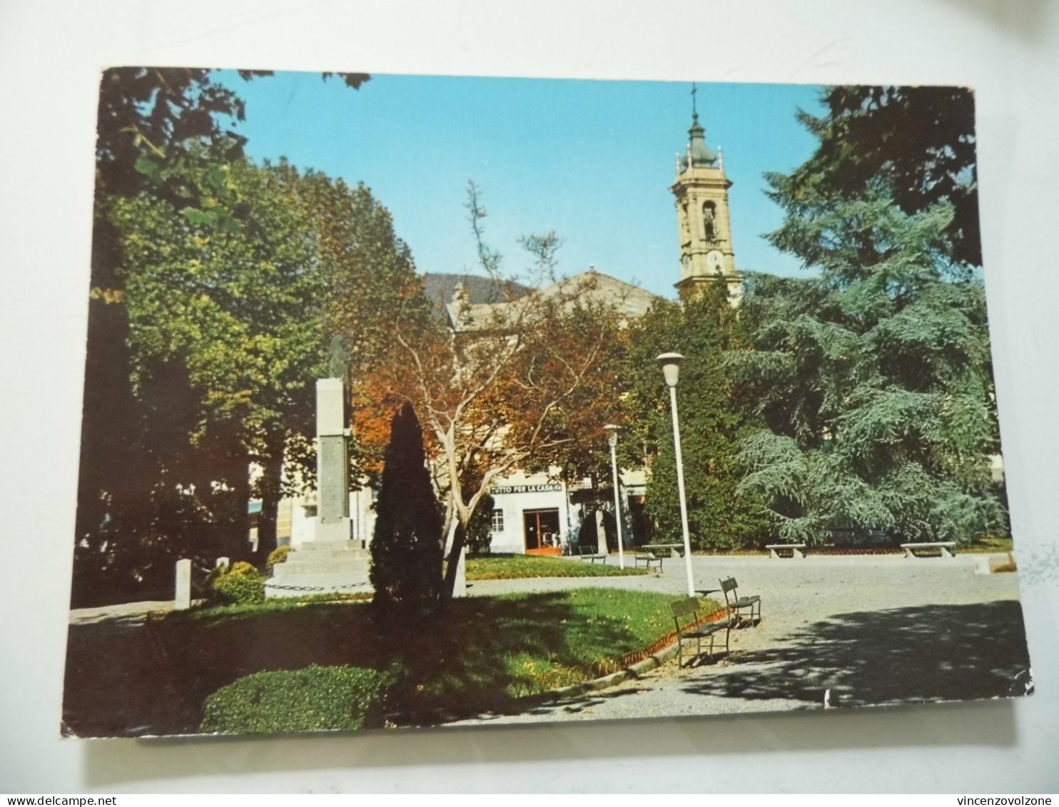 Cartolina Viaggiata "CUMIANA  Giardini" 1973 - Parken & Tuinen