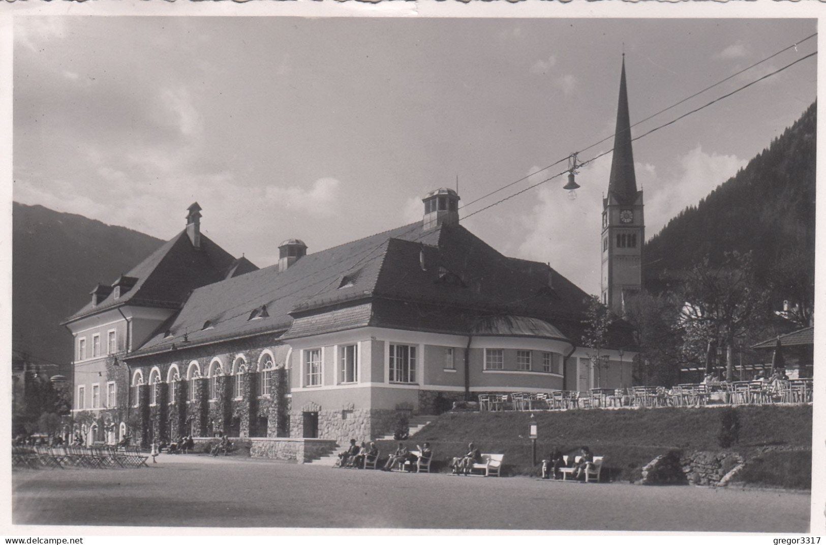 D7720) HOFGASTEIN - Sehr Schöne Alte FOTO AK -  Kirche Haus - Parkbänke Usw. ALT - Bad Hofgastein