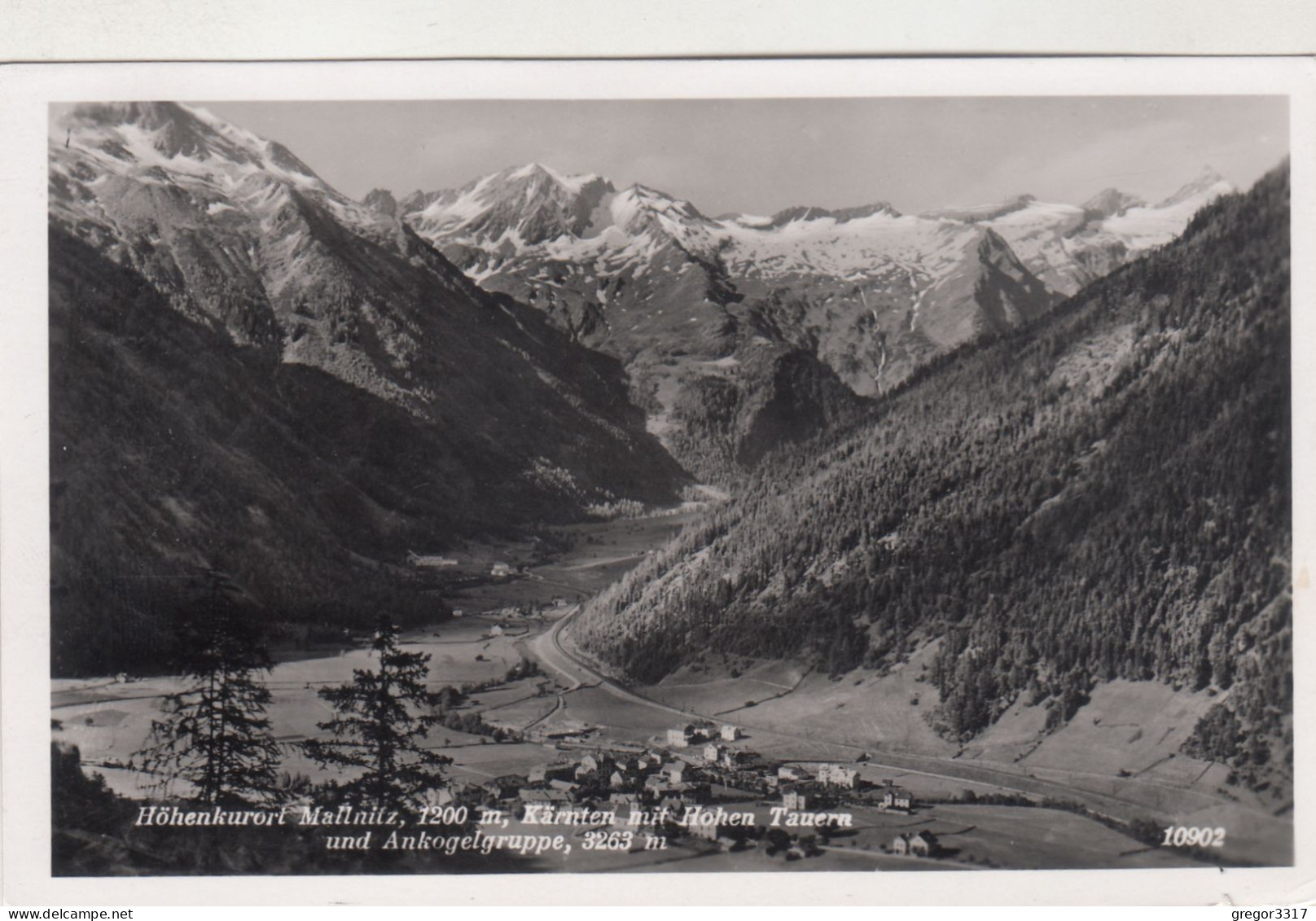 D7724) MALLNITZ  - Mit Hohen Tauern -u. Ankogelgruppe - Alte S/W AK 1939 - Mallnitz