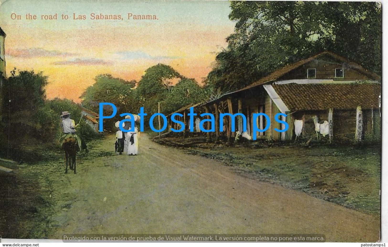 217945 PANAMA CANAL VIEW PARTIAL ON THE ROAD TO LAS SABANAS POSTAL POSTCARD - Panama