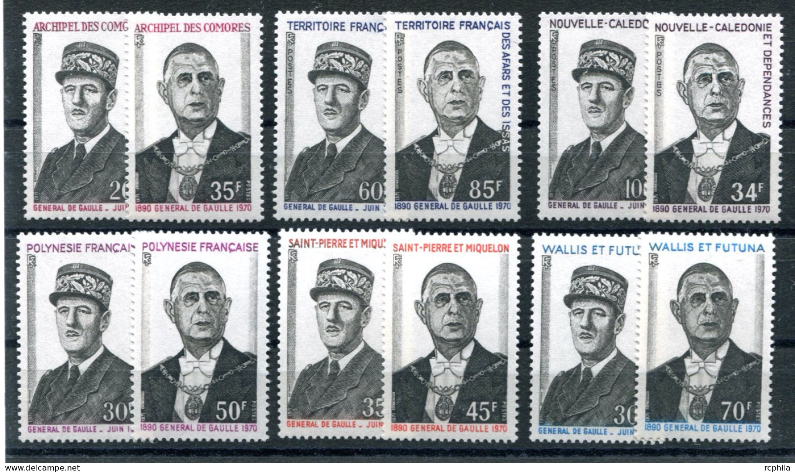 RC 26249 TIMBRES DE GAULLE COTE 214€ PAYS DIVERS ( VOIR DESCRIPTION ) NEUF** MNH TB - Unclassified