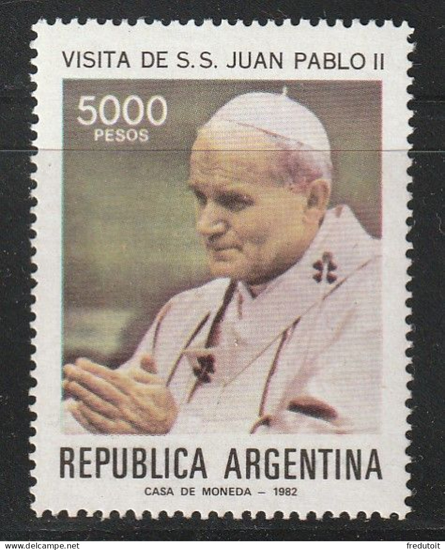 ARGENTINE - N°1297 ** (1982) Le Pape Jean-Paul II - Ungebraucht