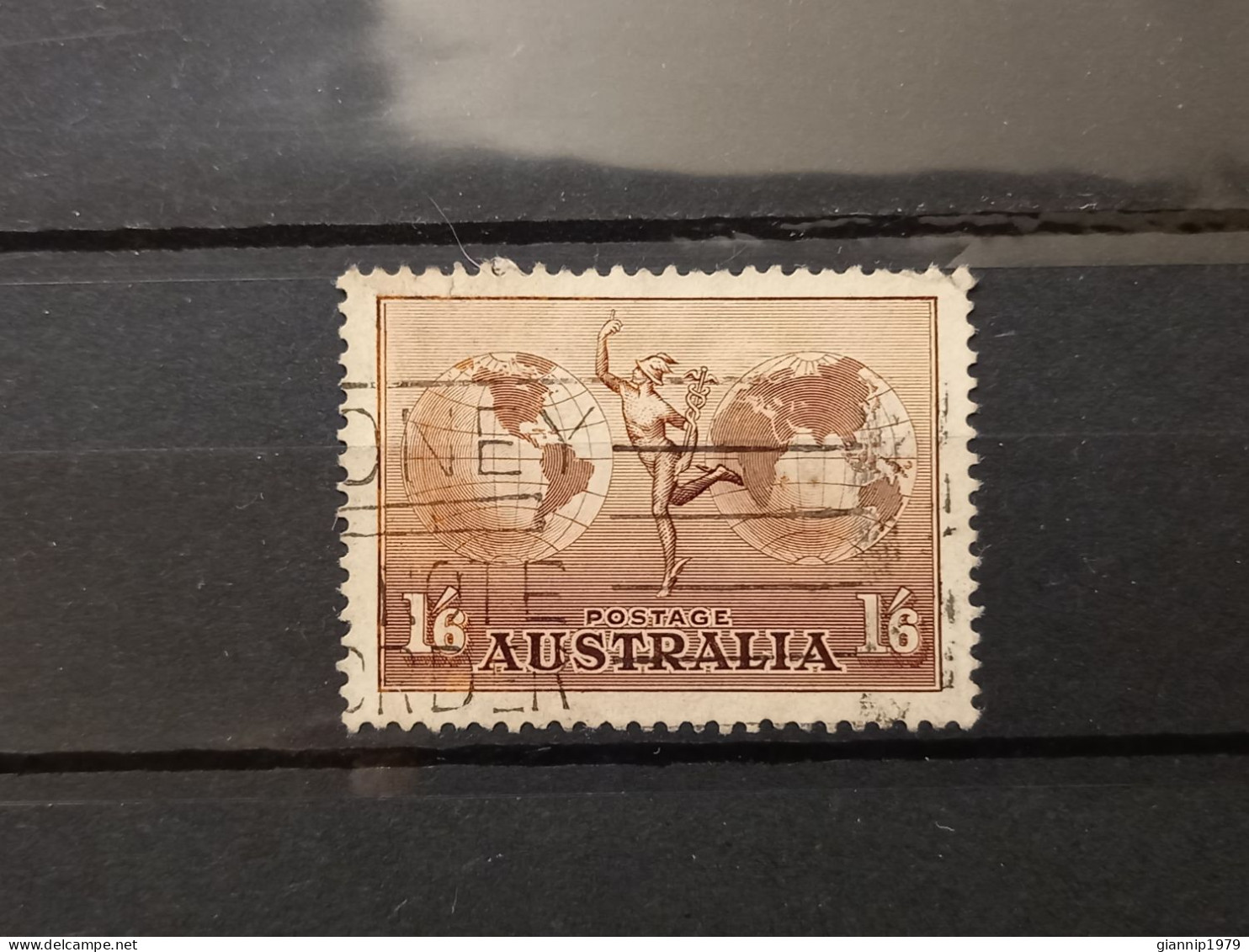 FRANCOBOLLI STAMPS AUSTRALIA AUSTRALIAN 1934 USED POSTA AEREA AIR MAIL  OBLITERE' - Oblitérés