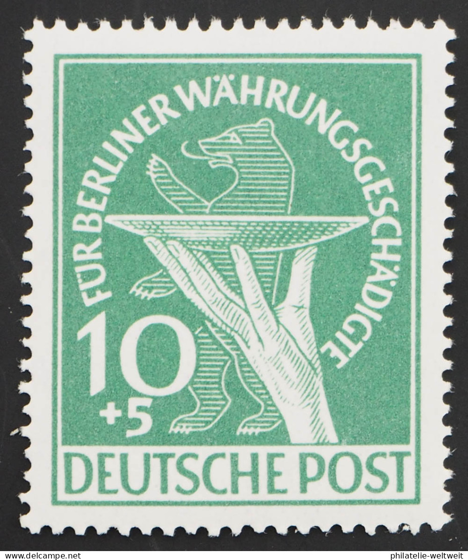 1949 Berlin, 10 Pf Währungsgeschädigte Postfrisch, MiNr. 68, ME 100,- - Cricket