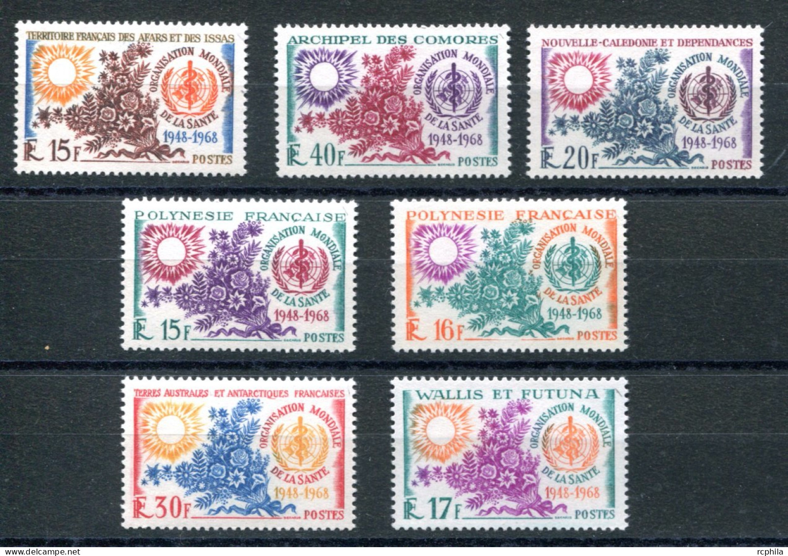 RC 26250 TIMBRES ORGANISATION MONDIALE DE LA SANTÉ COTE 213,60€ PAYS DIVERS DONT LE RARE TAAF NEUF** MNH TB - Non Classificati