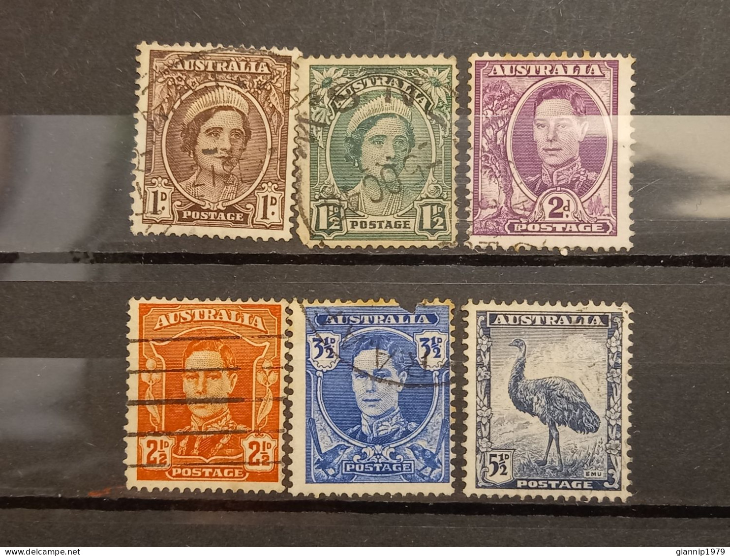 FRANCOBOLLI STAMPS AUSTRALIA AUSTRALIAN 1942 USED SERIE COMPLETA COMPLETE RE GIORGIO REGINA ELISABETTA KING OBLITERE' - Gebruikt