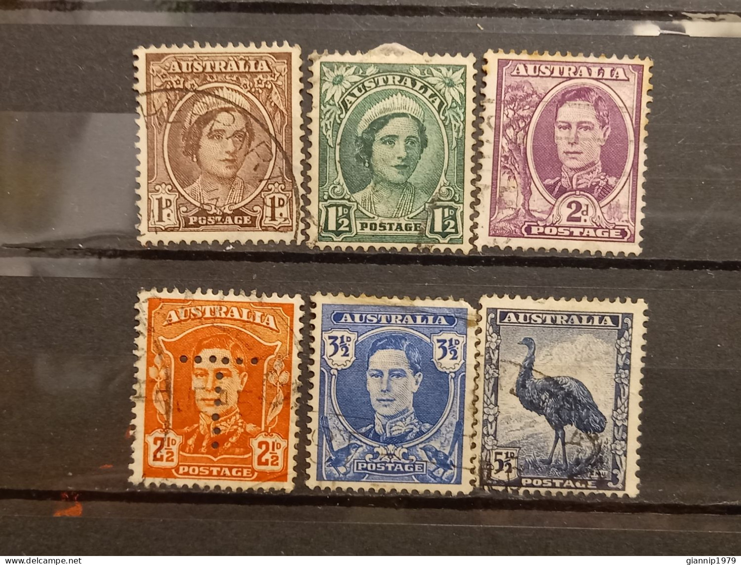 FRANCOBOLLI STAMPS AUSTRALIA AUSTRALIAN 1942 USED SERIE COMPLETA COMPLETE RE GIORGIO REGINA ELISABETTA KING OBLITERE' - Gebruikt