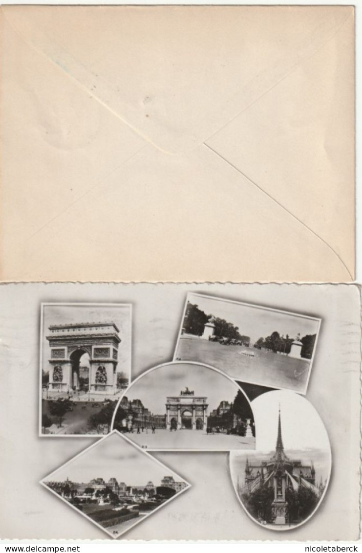 Arc De Triomphe, N°622+624(Y&T) Sur Lettre 1/2/45 Et Carte 11/9/45. Collection BERCK - 1944-45 Triomfboog