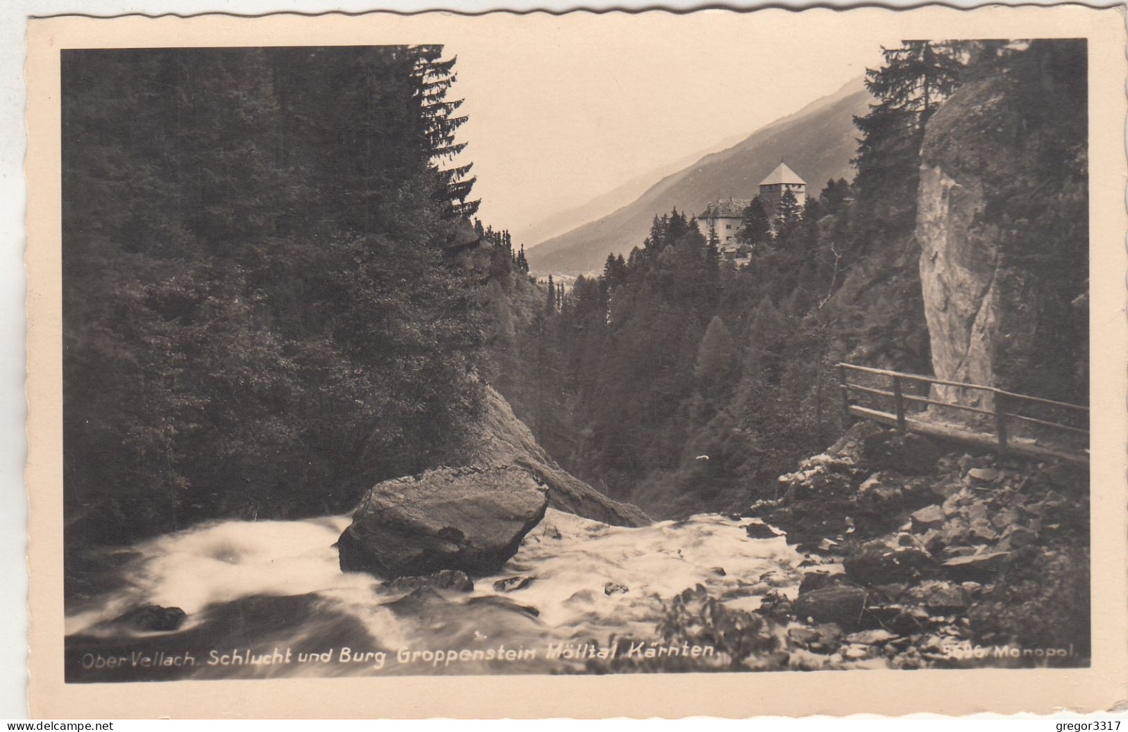 D7743) OBERVELLACH - Schlucht Und Burg Großßenstein - Mölltal - Kärnten ALT ! 1932 - Obervellach