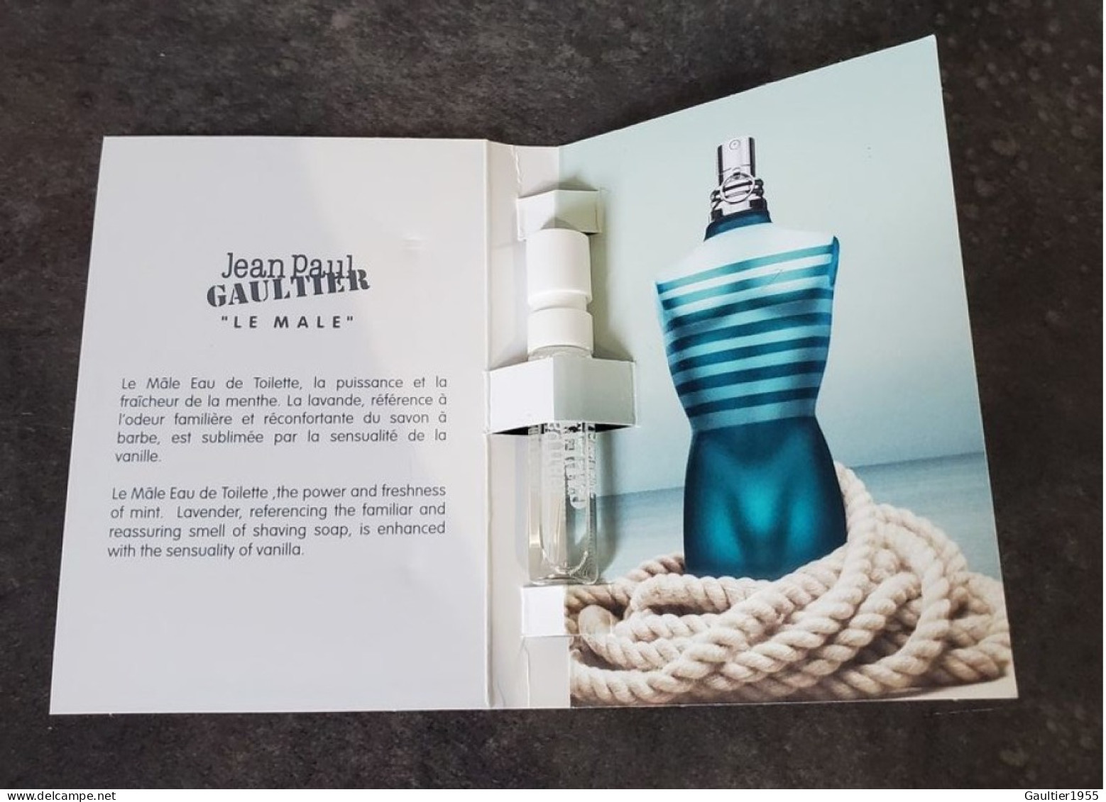 Echantillon Tigette - Perfume Sample - Le Male De Jean Paul Gaultier N°1 - Muestras De Perfumes (testers)