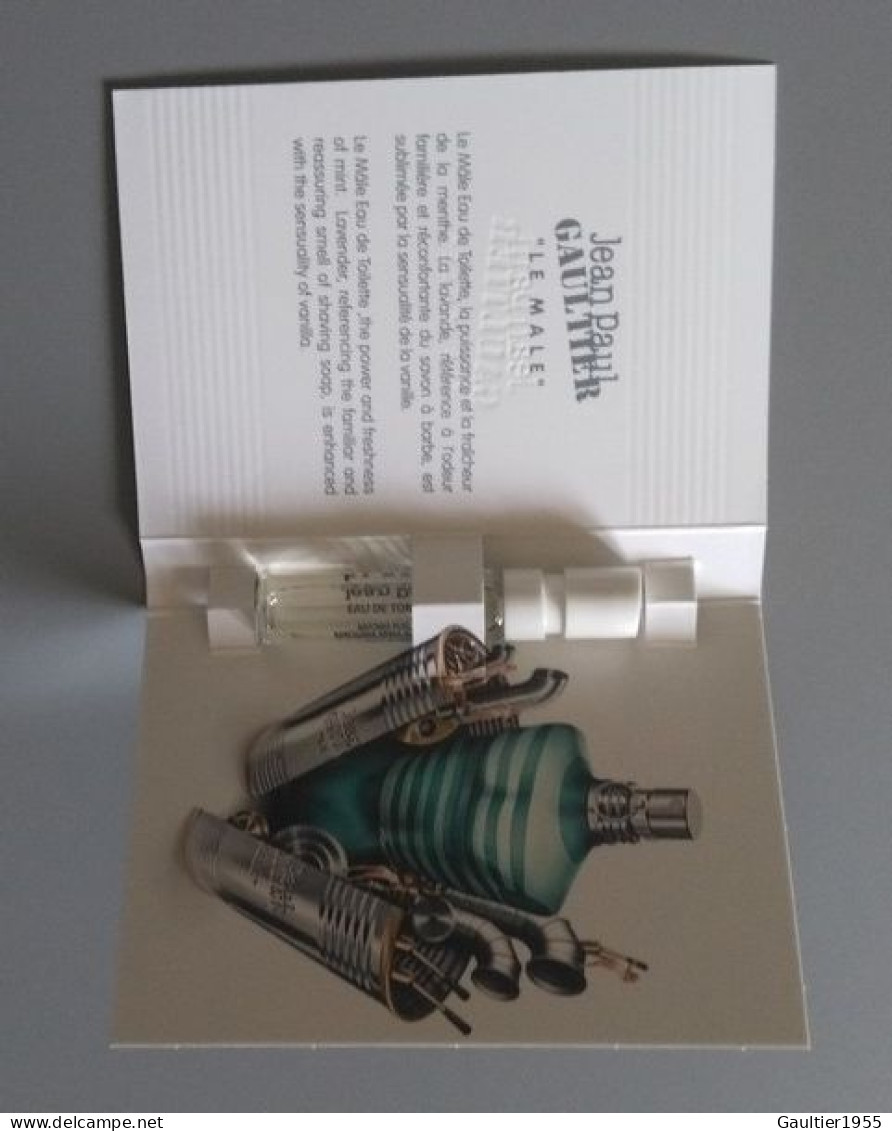 Echantillon Tigette - Perfume Sample - Le Male De Jean Paul Gaultier N°2 - Echantillons (tubes Sur Carte)