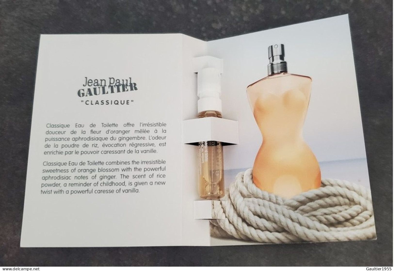 Echantillon Tigette - Perfume Sample - Classique De Jean Paul Gaultier - Echantillons (tubes Sur Carte)