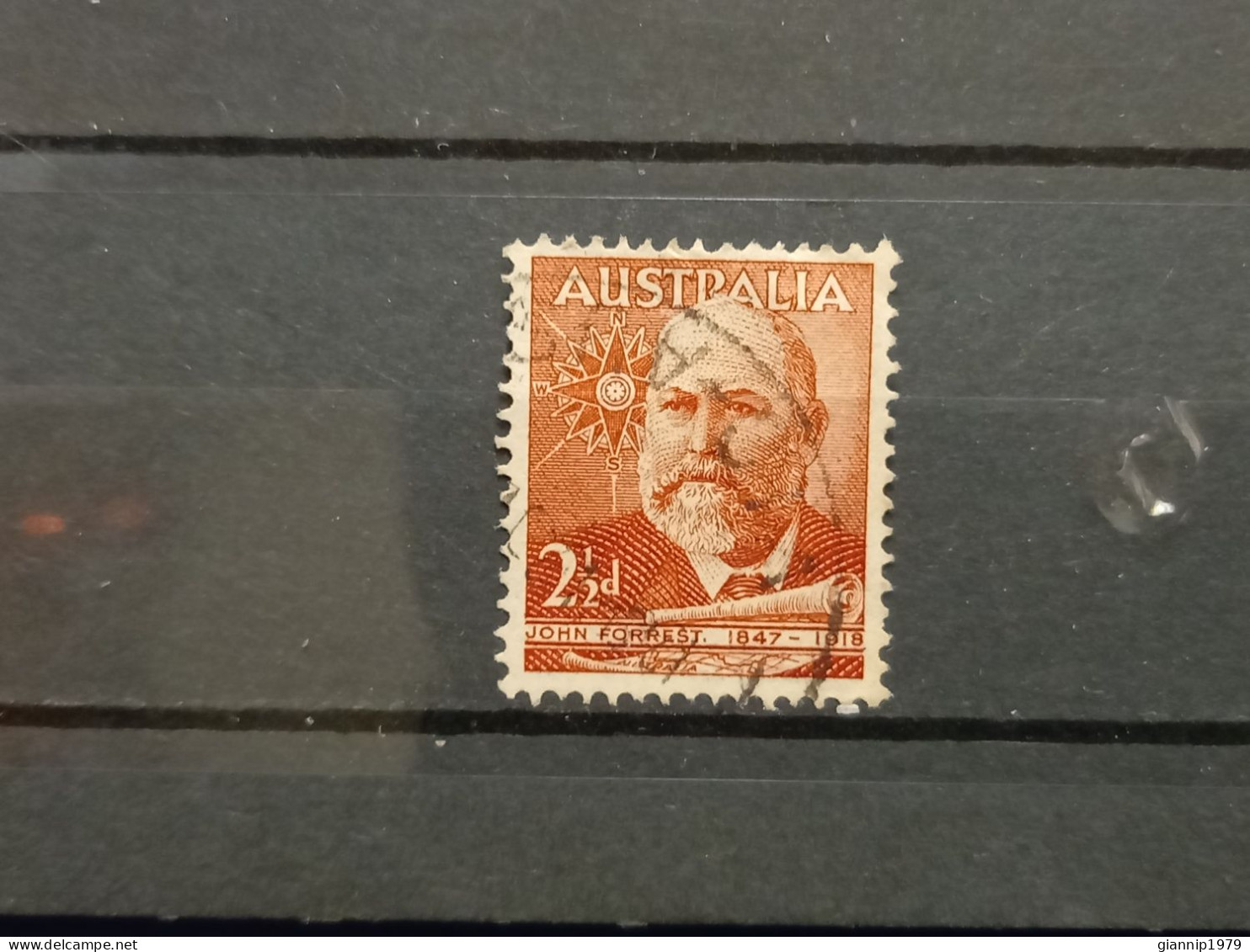 FRANCOBOLLI STAMPS AUSTRALIA AUSTRALIAN 1949 USED LORD JOHN FORREST DI BUMBURY OBLITERE' - Gebruikt