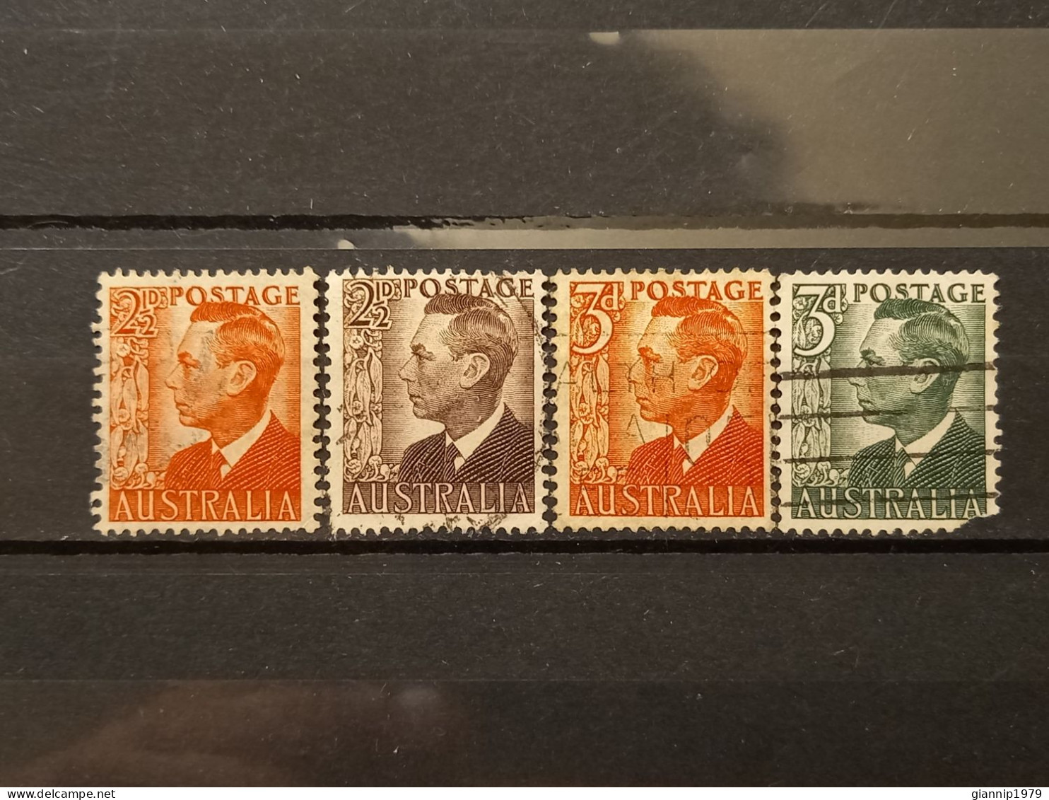 FRANCOBOLLI STAMPS AUSTRALIA AUSTRALIAN 1950 USED SERIE COMPLETA COMPLETE RE GIORGIO KING GEORGE OBLITERE' - Oblitérés