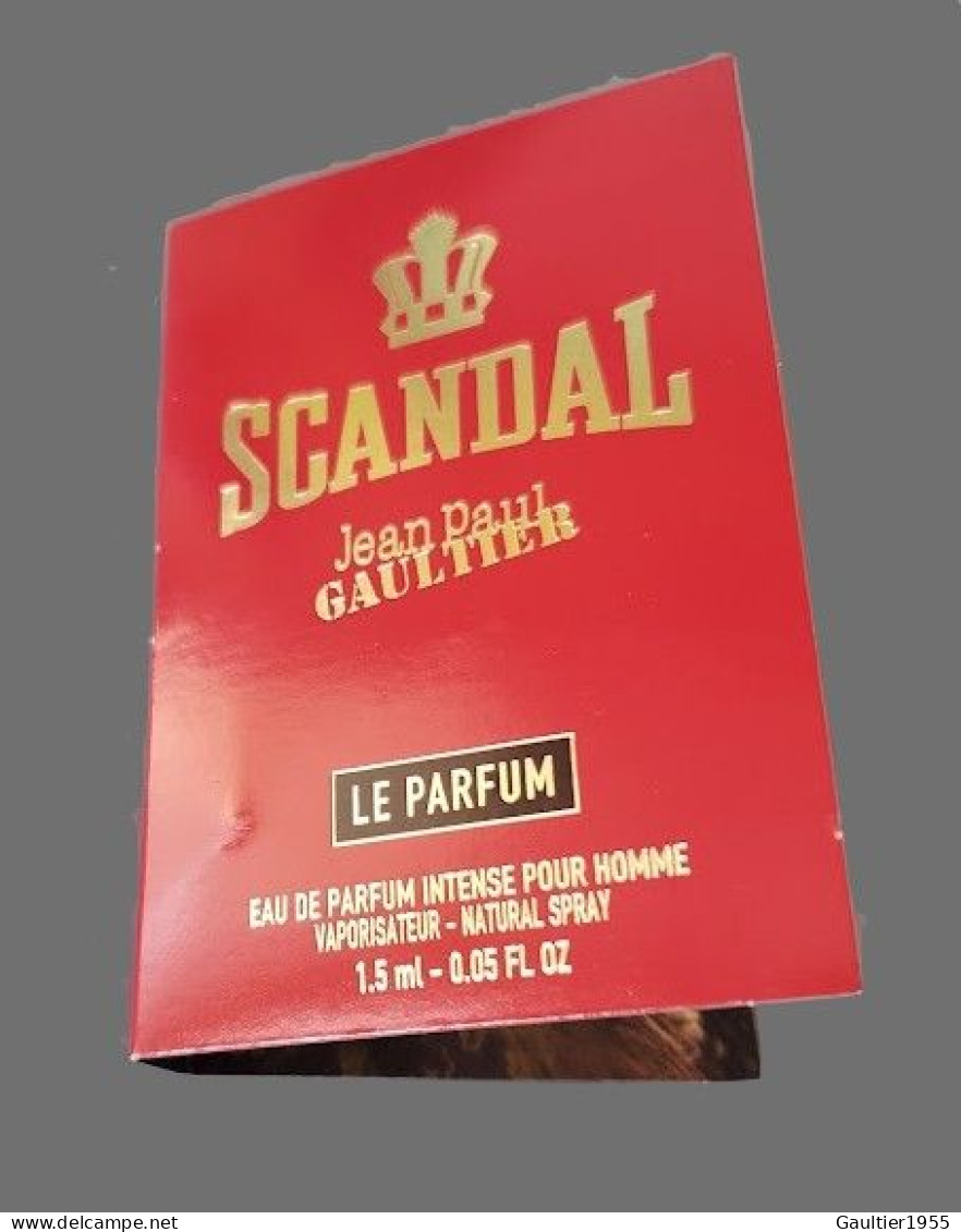 Echantillon Tigette - Scandal Homme Le Parfum De Jean Paul Gaultier - Echantillons (tubes Sur Carte)