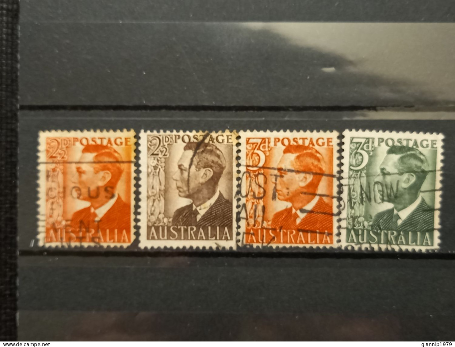 FRANCOBOLLI STAMPS AUSTRALIA AUSTRALIAN 1950 USED SERIE COMPLETA COMPLETE RE GIORGIO KING GEORGE OBLITERE' - Used Stamps