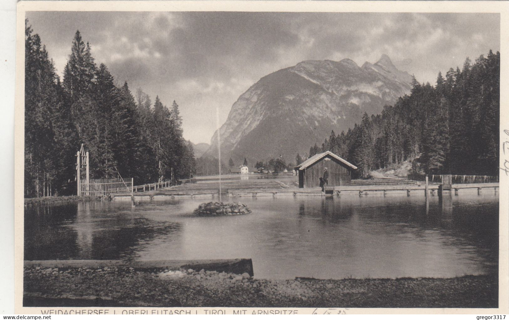 D7755) WEIDACHERSEE I. OBERLEUTASCH I. Tirol Mit Arnspitze ALT!  1927 - Leutasch